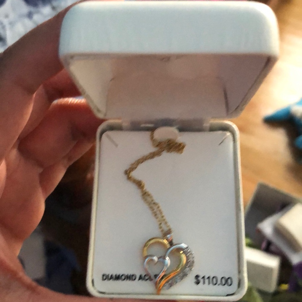 Double heart necklace - Picture 2 of 2